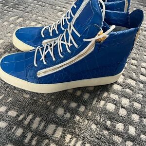 Giuseppe Zanotti Blue High-Top Sneakers